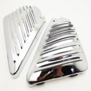 Cover Finned Chrome, 66114-01, fits a Harley Davidson Rod