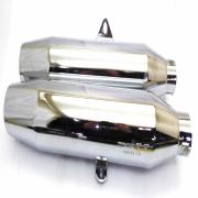 Exhaust Mufflers Set Stock, 65312-98A, fits a Harley Davidson Sportster